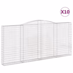 Cesti Gabbioni ad Arco 10 pz 400x30x180/200 cm Ferro Zincatocod mxl 124208 - Vista aggiuntiva 2