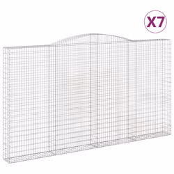 Cesti Gabbioni ad Arco 7 pz 400x30x220/240 cm Ferro Zincatocod mxl 100178 - Vista aggiuntiva 2