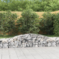 Cesti Gabbioni ad Arco 3 pz 400x50x40/60 cm Ferro Zincatocod mxl 124131