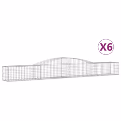 Cesti Gabbioni ad Arco 6 pz 400x50x40/60 cm Ferro Zincatocod mxl 101206 - Vista aggiuntiva 2