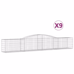 Cesti Gabbioni ad Arco 9 pz 400x50x60/80 cm Ferro Zincatocod mxl 100176 - Vista aggiuntiva 2