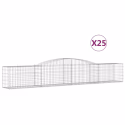 Cesti Gabbioni ad Arco 25 pz 400x50x60/80 cm Ferro Zincatocod mxl 76211 - Vista aggiuntiva 2