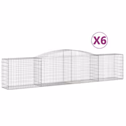 Cesti Gabbioni ad Arco 6 pz 400x50x80/100 cm Ferro Zincatocod mxl 124107 - Vista aggiuntiva 2