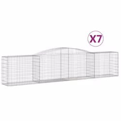 Cesti Gabbioni ad Arco 7 pz 400x50x80/100 cm Ferro Zincatocod mxl 76217 - Vista aggiuntiva 2