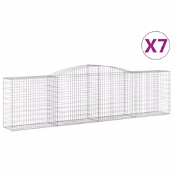 Cesti Gabbioni ad Arco 7 pz 400x50x100/120 cm Ferro Zincatocod mxl 100191 - Vista aggiuntiva 2