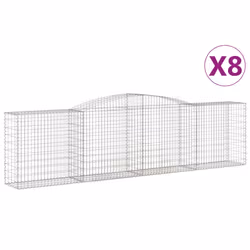 Cesti Gabbioni ad Arco 8 pz 400x50x100/120 cm Ferro Zincatocod mxl 76325 - Vista aggiuntiva 2