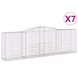 Cesti Gabbioni ad Arco 7 pz 400x50x120/140 cm Ferro Zincatocod mxl 76199 - Vista aggiuntiva 2