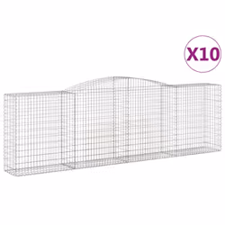 Cesti Gabbioni ad Arco 10 pz 400x50x120/140 cm Ferro Zincatocod mxl 100172 - Vista aggiuntiva 2