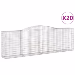 Cesti Gabbioni ad Arco 20 pz 400x50x120/140 cm Ferro Zincatocod mxl 124096 - Vista aggiuntiva 2