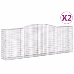 Cesti Gabbioni ad Arco 2 pz 400x50x140/160 cm Ferro Zincatocod mxl 100148 - Vista aggiuntiva 2