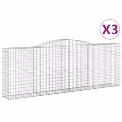 Cesti Gabbioni ad Arco 3 pz 400x50x140/160 cm Ferro Zincatocod mxl 76189 - Vista aggiuntiva 2