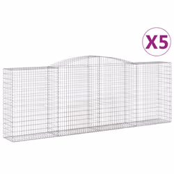 Cesti Gabbioni ad Arco 5 pz 400x50x140/160 cm Ferro Zincatocod mxl 124134 - Vista aggiuntiva 2
