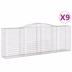 Cesti Gabbioni ad Arco 9 pz 400x50x140/160 cm Ferro Zincatocod mxl 100156 - Vista aggiuntiva 2