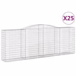 Cesti Gabbioni ad Arco 25 pz 400x50x140/160 cm Ferro Zincatocod mxl 124113 - Vista aggiuntiva 2