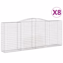 Cesti Gabbioni ad Arco 8 pz 400x50x160/180 cm Ferro Zincatocod mxl 100183 - Vista aggiuntiva 2