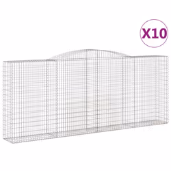 Cesti Gabbioni ad Arco 10 pz 400x50x160/180 cm Ferro Zincatocod mxl 100168 - Vista aggiuntiva 2