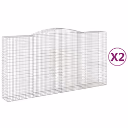 Cesti Gabbioni ad Arco 2 pz 400x50x200/220 cm Ferro Zincatocod mxl 76201 - Vista aggiuntiva 2