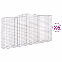 Cesti Gabbioni ad Arco 6 pz 400x50x200/220 cm Ferro Zincatocod mxl 124122 - Vista aggiuntiva 2