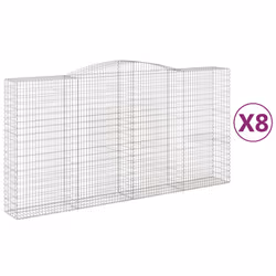 Cesti Gabbioni ad Arco 8 pz 400x50x200/220 cm Ferro Zincatocod mxl 124141 - Vista aggiuntiva 2