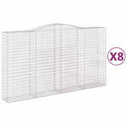 Cesti Gabbioni ad Arco 8 pz 400x50x220/240 cm Ferro Zincatocod mxl 76200 - Vista aggiuntiva 2