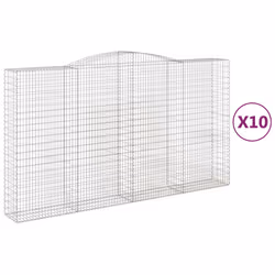 Cesti Gabbioni ad Arco 10 pz 400x50x220/240 cm Ferro Zincatocod mxl 76225 - Vista aggiuntiva 2