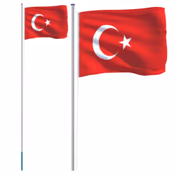 Asta e Bandiera Turchia 6,23 m Alluminiocod mxl 117423 - Vista aggiuntiva 2