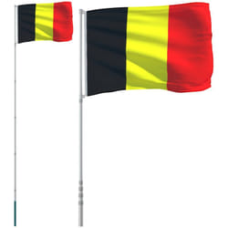 Vidaxl - Asta e Bandiera Belgio 5,55 m Alluminio