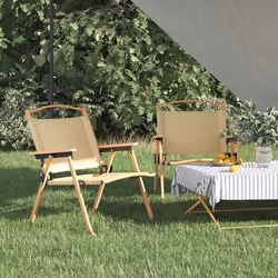 VidaXL 319481 sedia da esterno Terrazzo Oxford, Acciaio Beige - Vista aggiuntiva 2