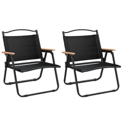 VidaXL 319482 sedia da esterno Terrazzo Oxford, Acciaio Nero