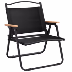 VidaXL 319482 sedia da esterno Terrazzo Oxford, Acciaio Nero