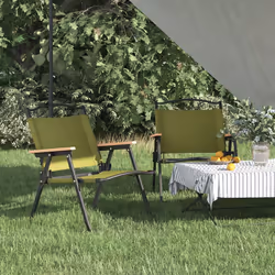 VidaXL 319483 sedia da esterno Terrazzo Oxford, Acciaio Verde