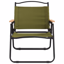 VidaXL 319483 sedia da esterno Terrazzo Oxford, Acciaio Verde - Vista aggiuntiva 4