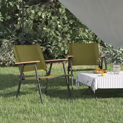 VidaXL 319486 sedia da esterno Terrazzo Oxford, Acciaio Verde