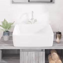 Lavandino Bianco 48x37x13 cm in Ceramica Rettangolarecod mxl 126658 - Vista aggiuntiva 3