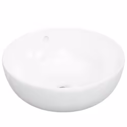 Lavandino Bianco 44x17 cm in Ceramica Rotondocod mxl 79416 - Vista aggiuntiva 2