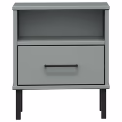 VidaXL 350971 comodino Grigio - Vista aggiuntiva 4