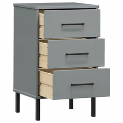 VidaXL 350977 comodino Grigio - Vista aggiuntiva 5