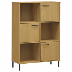 VidaXL 351012, Marrone, 3 ripiani, Metallo, Legno, Legno di pino, 900 mm