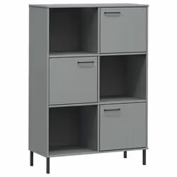 VidaXL 351013, Grigio, 3 ripiani, Metallo, Legno, Legno di pino, 900 mm