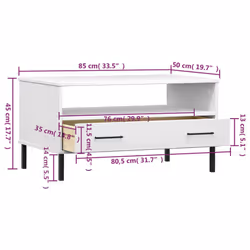 VidaXL 351035 tavolino da caffè, comodino e consolle da soggiorno - Vista aggiuntiva 8