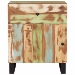 vidaXL Comodino 50x33x60cm Legno Massello Recupero e Legno Multistrato - Vista aggiuntiva 3