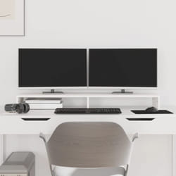 Vidaxl - Supporto per Monitor Bianco 100x27x10 cm Legno Massello di Pino