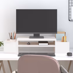 Questo classico supporto per monitor in legno, dal design minimalista, aggiunge un tocco di eleganza al vostro ambiente. Legn ...