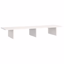 vidaXL Supporto per Monitor Bianco 100x27x15 cm Legno Massello di Pino - Vista aggiuntiva 2