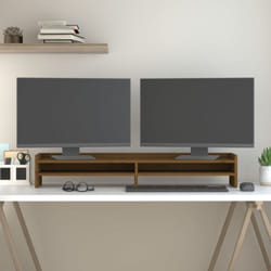 Supporto per Monitor Miele 100x24x16 cm Legno Massello di Pino Vidaxl 88519