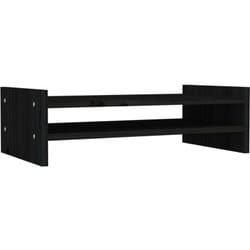 Supporto per Monitor Nero 50x27x15 cm in Legno Massello di Pino Vidaxl