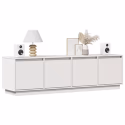 vidaXL Mobile Porta TV Bianco 156x37x45 cm in Legno Massello di Pino - Vista aggiuntiva 3