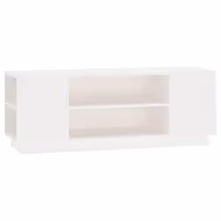 vidaXL Mobile Porta TV Bianco 110x35x40,5 cm in Legno Massello di Pino - Vista aggiuntiva 2