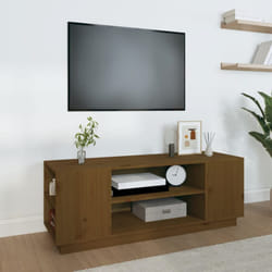 Vidaxl - Mobile Porta tv ambra 110x35x40,5 cm in Legno Massello di Pino
