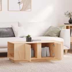 vidaXL Tavolino da Salotto 110x50x40 cm in Legno Massello di Pino - Vista aggiuntiva 3
